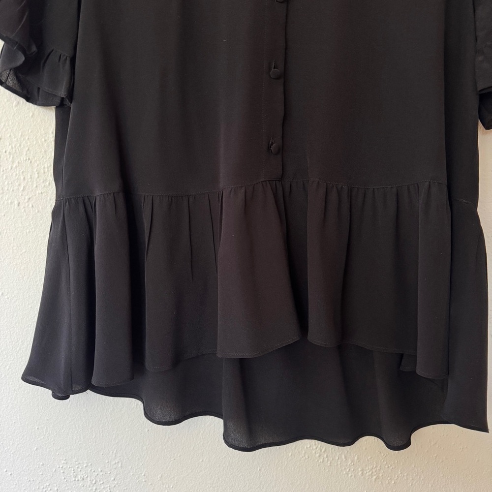 Madewell Silk Ruffle Hem Blouse - Picture 7 of 11